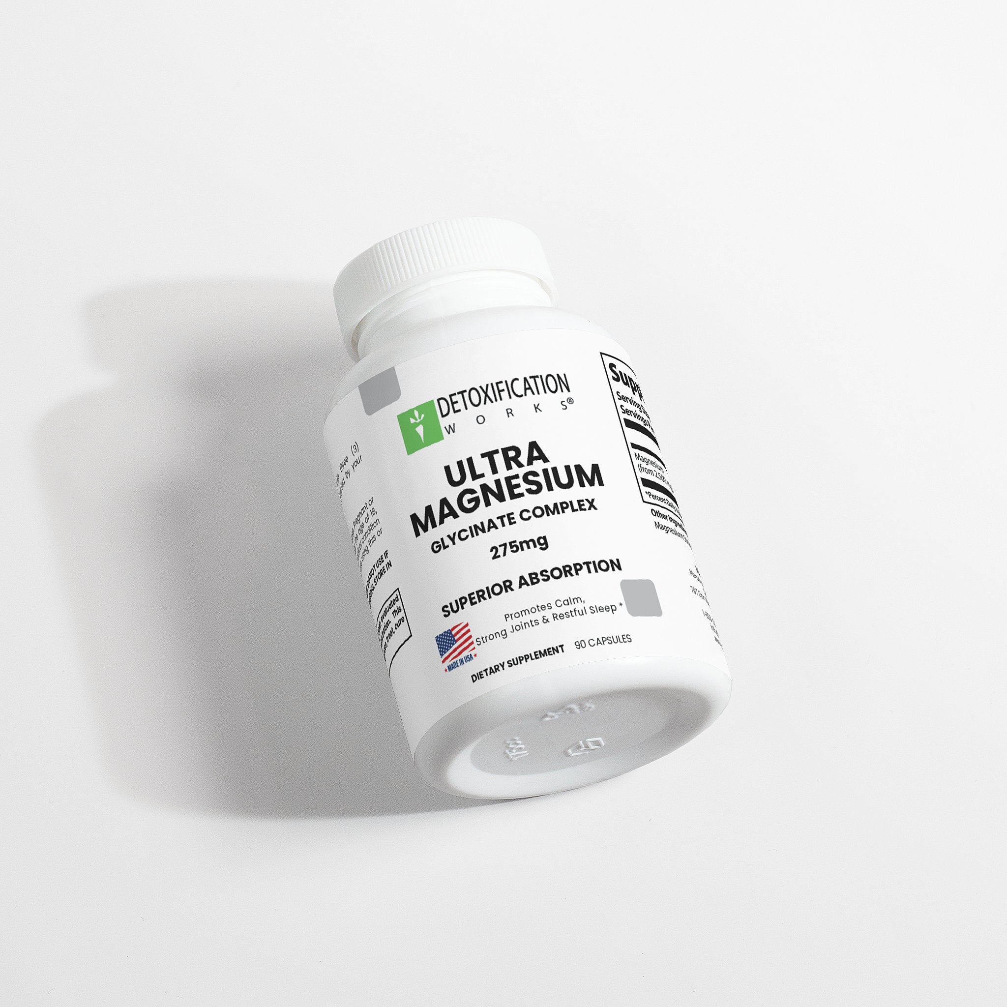 Supplement bottle labeled 'Ultra Magnesium' on a white background