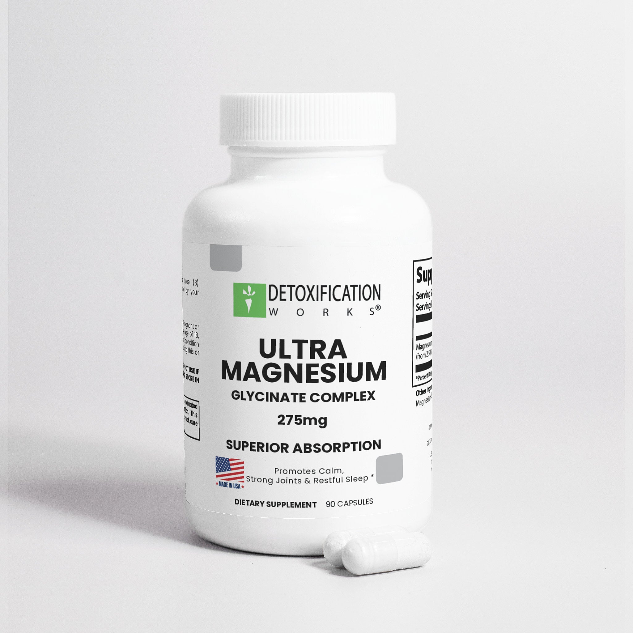 Supplement bottle labeled 'Ultra Magnesium' on a white background