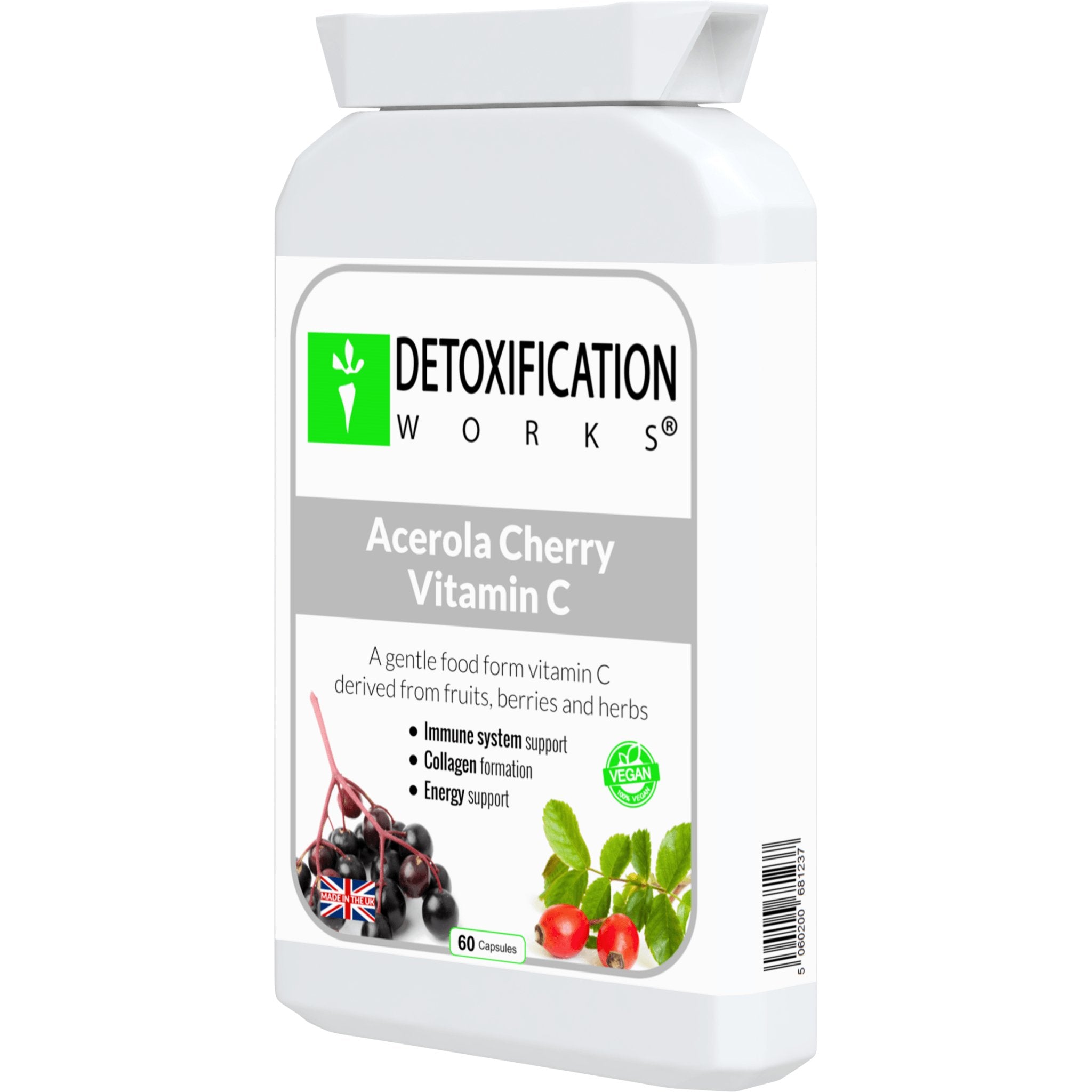 2 Pack Acerola Cherry Vitamin C (120 Capsules) - Detox Works ®