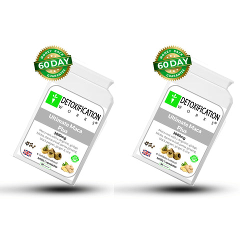 2 Pack Ultimate Maca Plus (180 Capsules) - Detox Works ®