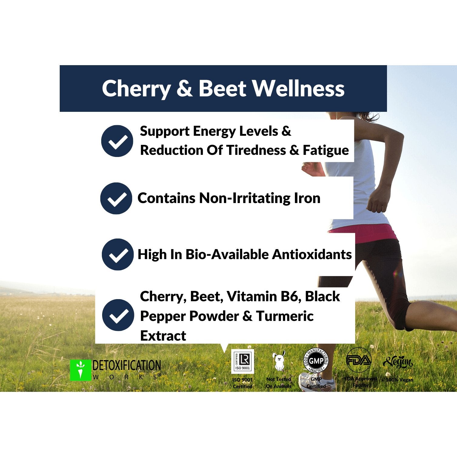 Cherry and Beet Wellness (60 Capsules) - Detox Works ®