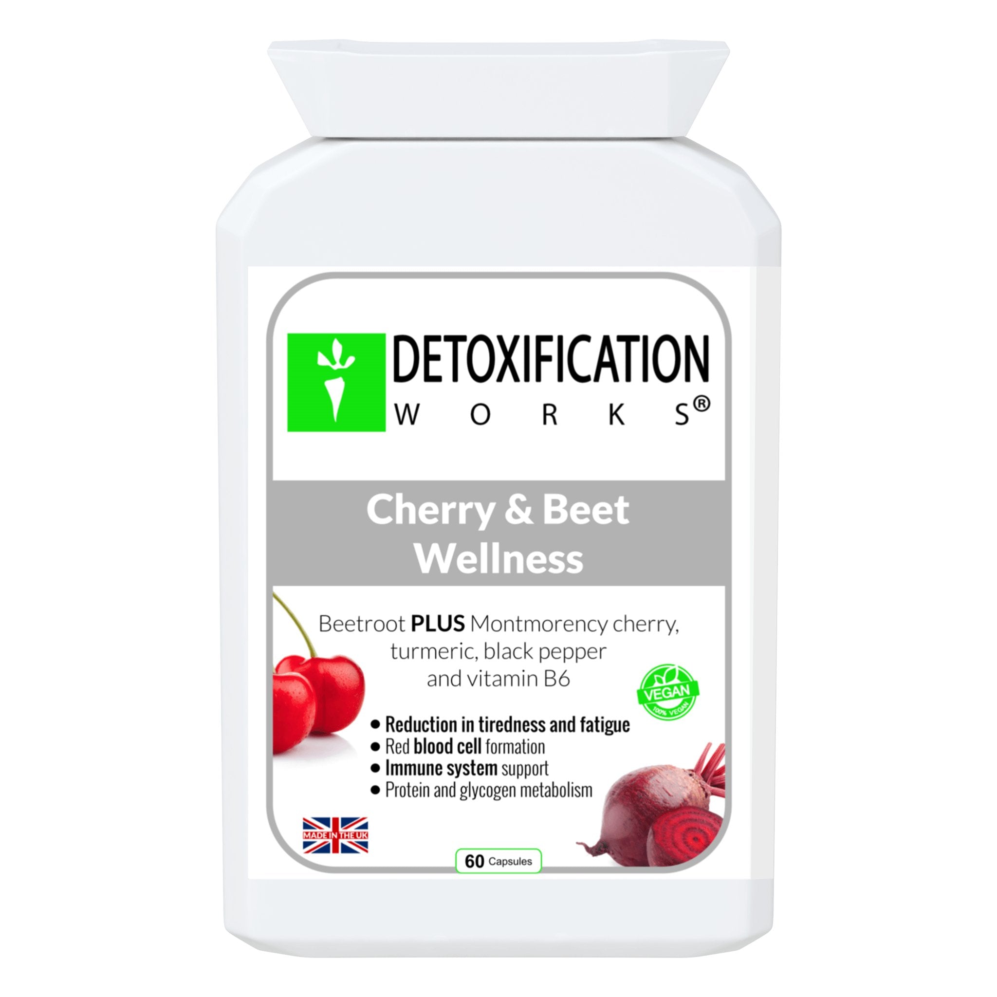 Cherry and Beet Wellness (60 Capsules) - Detox Works ®