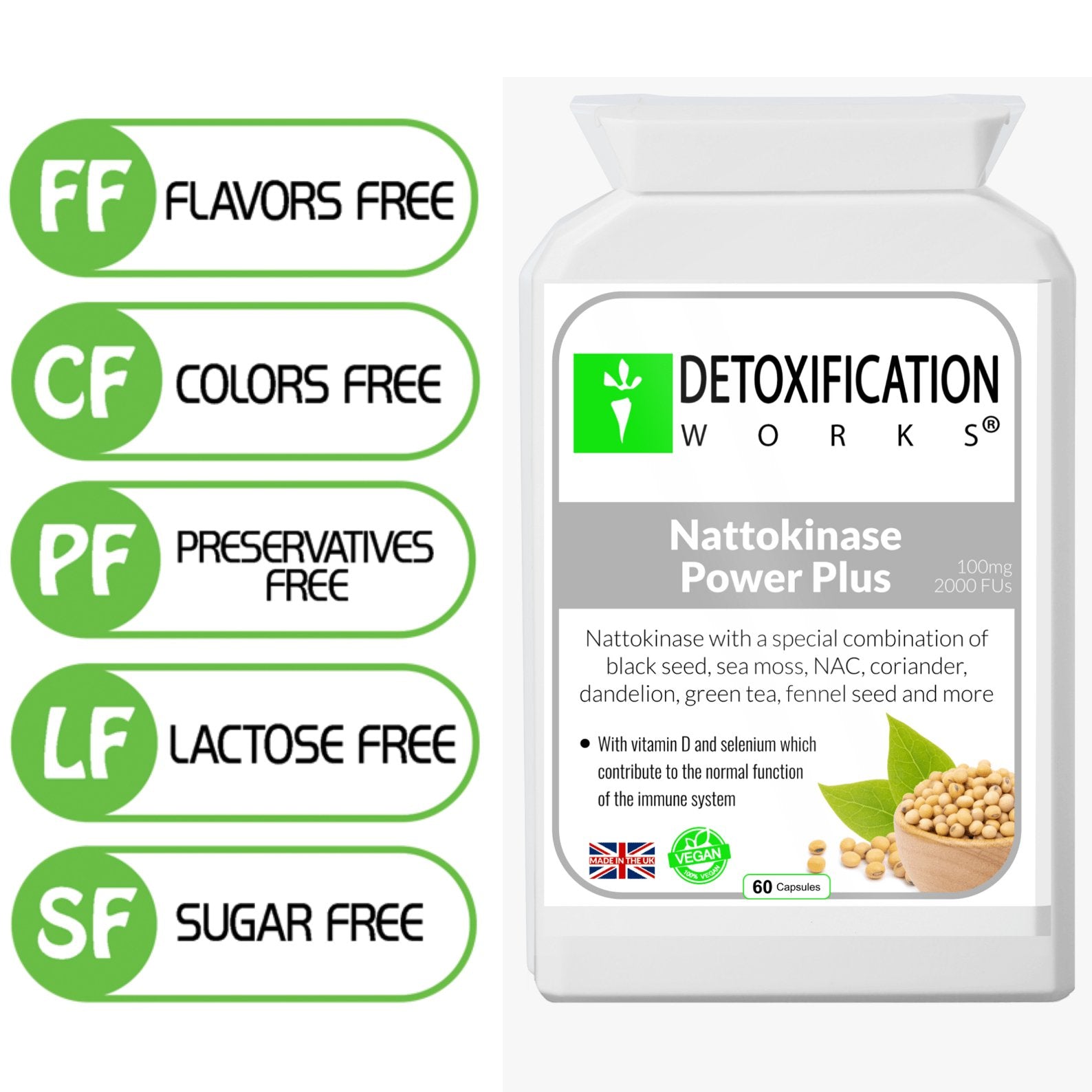 Nattokinase Power Plus (60 Day Supply) - Detox Works ®