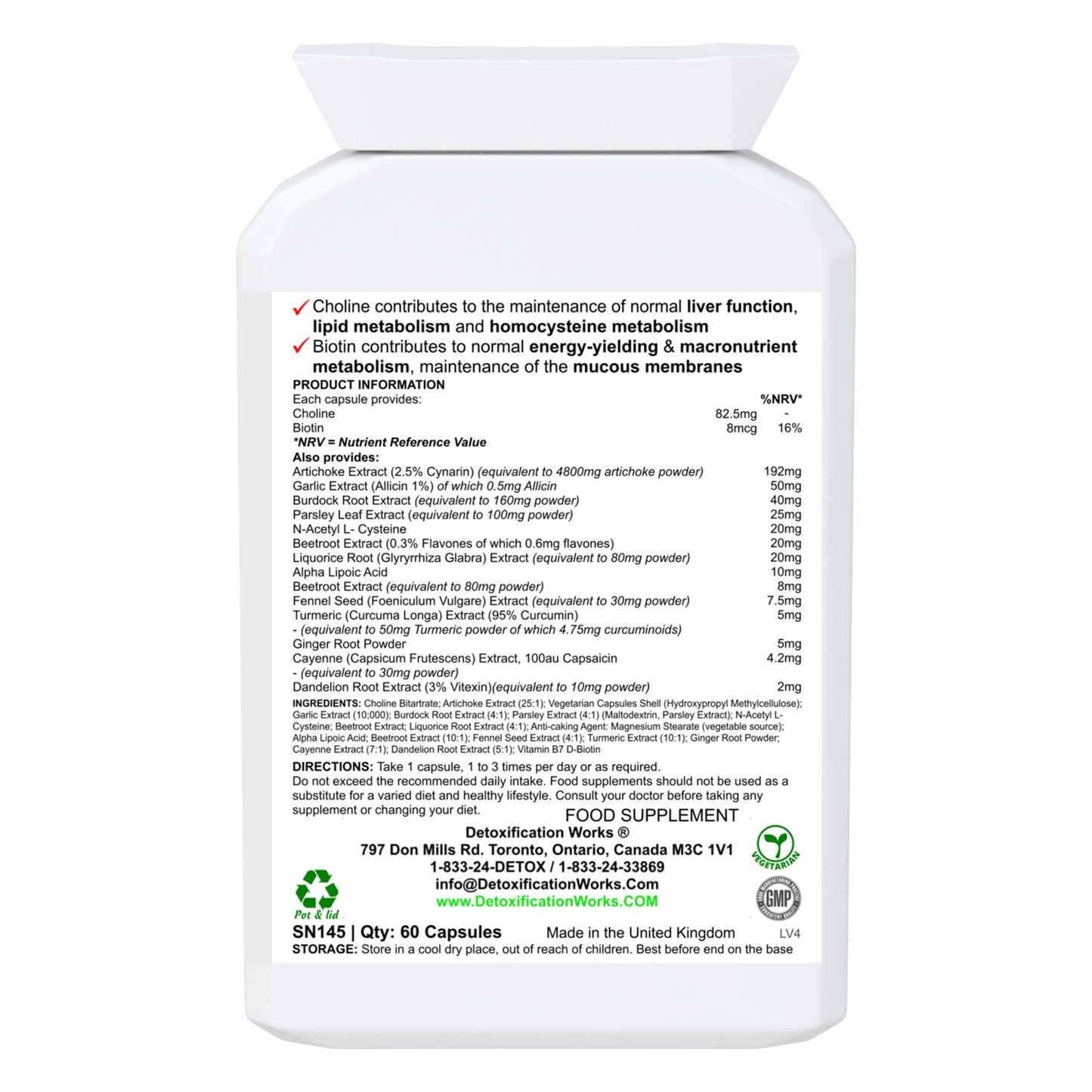 Vital Liver Support (60 Capsules) - Detox Works ®