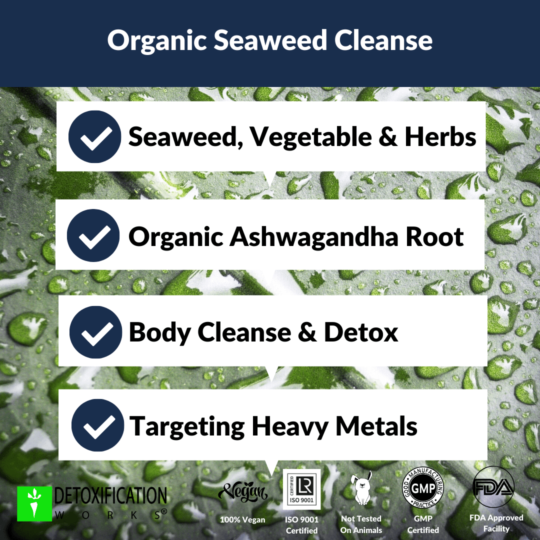 2 Pack Organic Seaweed Cleanse (200 Capsules) - Detox Works ®