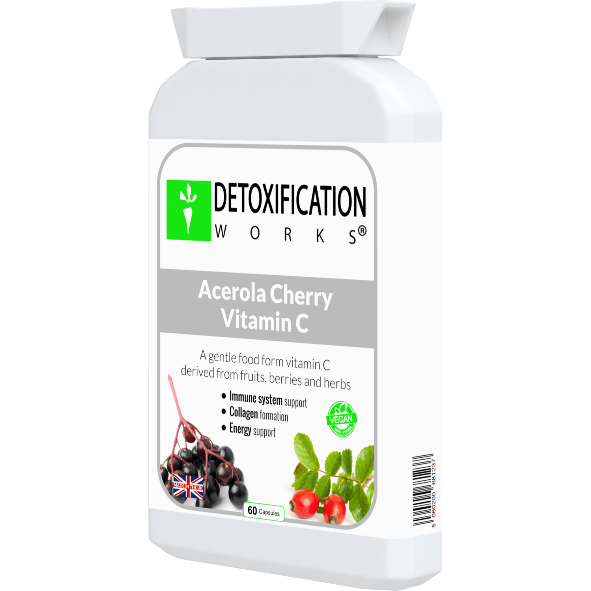 Acerola Cherry Vitamin C (60 Capsules) - Detox Works ®