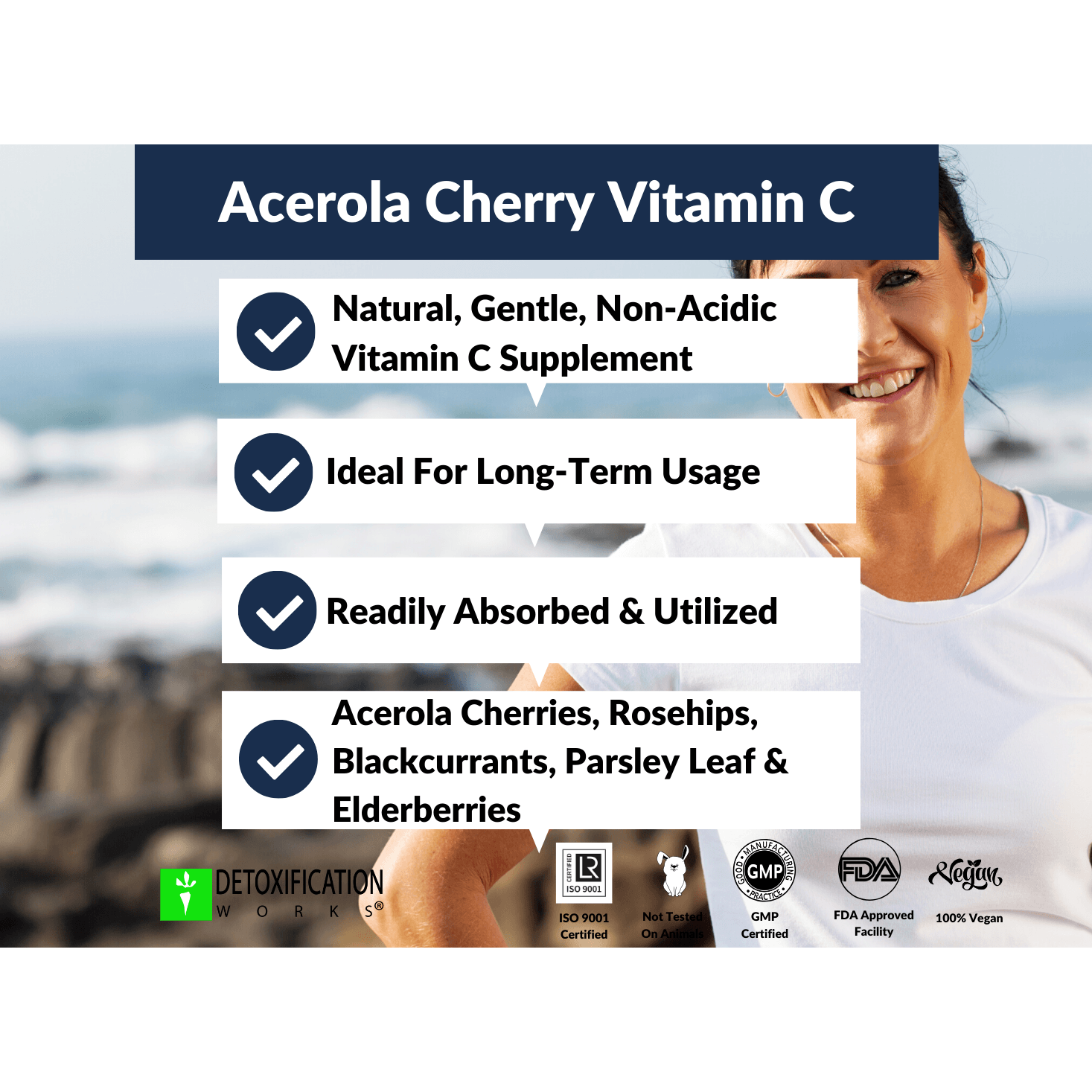 Acerola Cherry Vitamin C (60 Capsules) - Detox Works ®