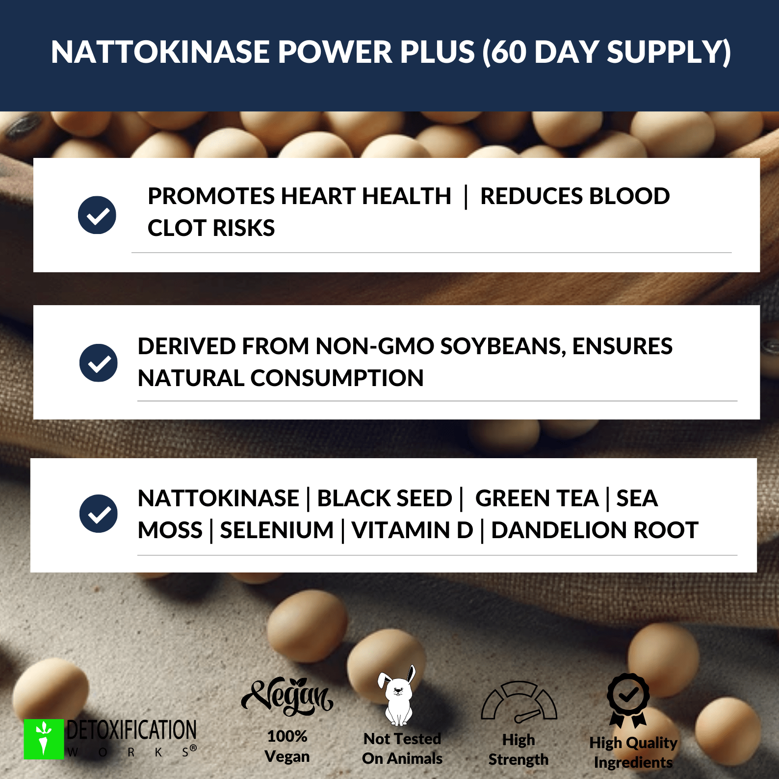Nattokinase Power Plus (60 Day Supply) - Detox Works ®